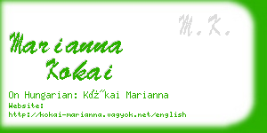 marianna kokai business card